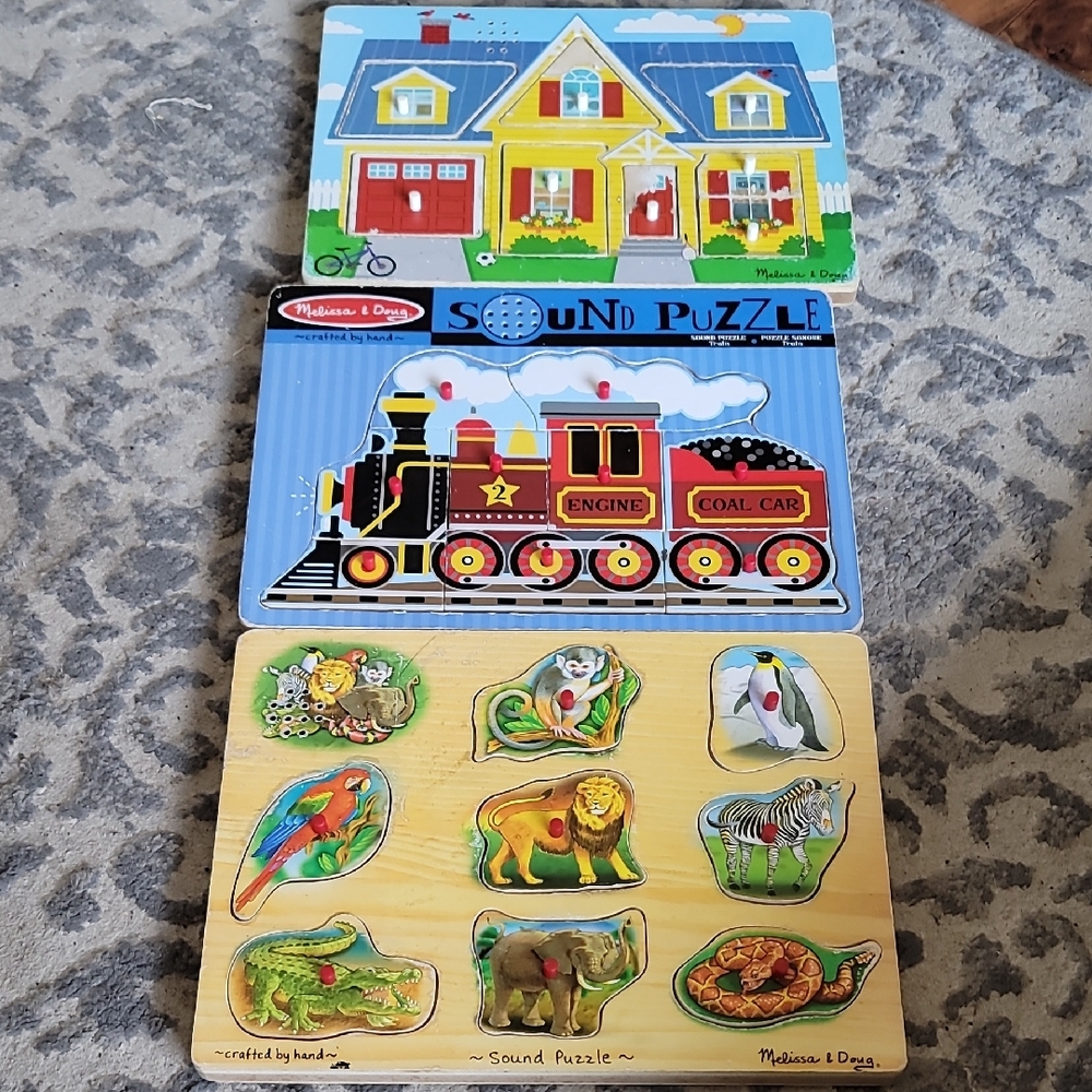Melissa & Doug Colorful Sound Puzzle Trio